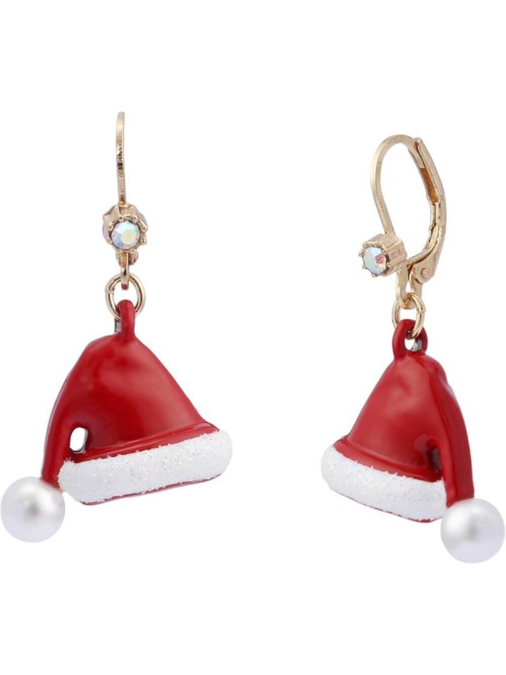 Festive Santa Hat Drop Earrings | Holiday Jewelry for Women | Cute Christmas